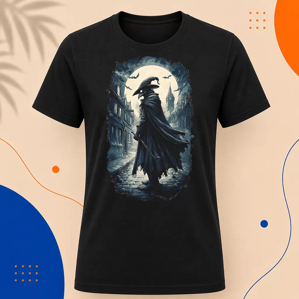 Pánské tričko - Stínový Léčitel – Plague Doctor - Morový Doktor
